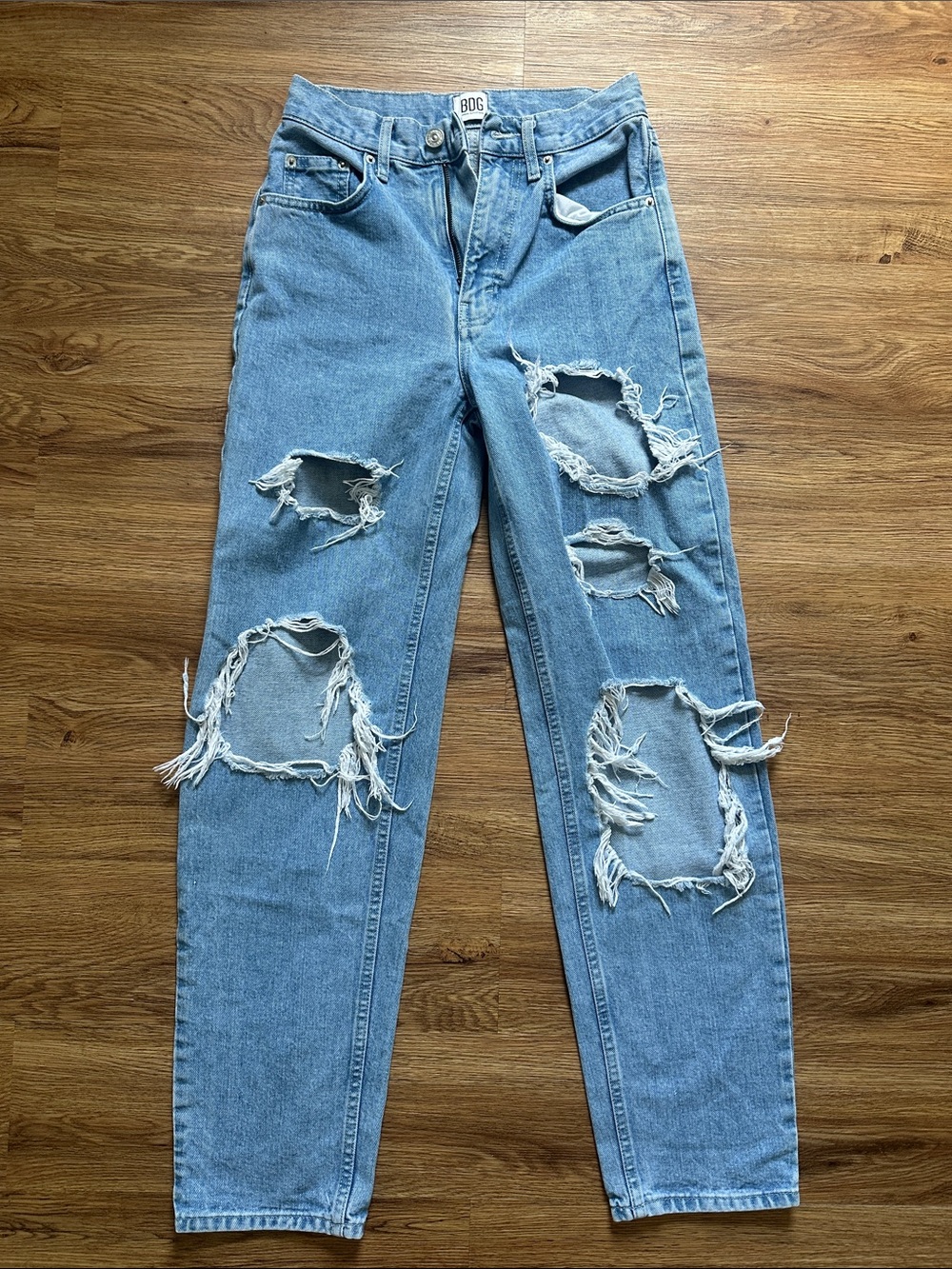 BDG Light Blue Distressed Boyfriend Jeans for Women